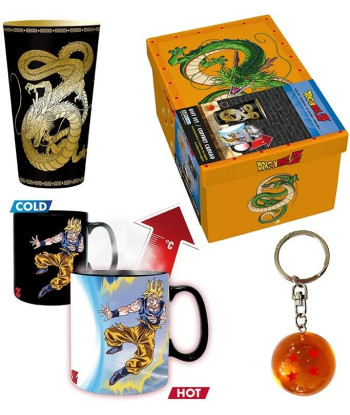 Pack de Regalo Dragon Ball Z Llavero + Taza Cerámica 460 mls + Vaso Cristal 400 mls