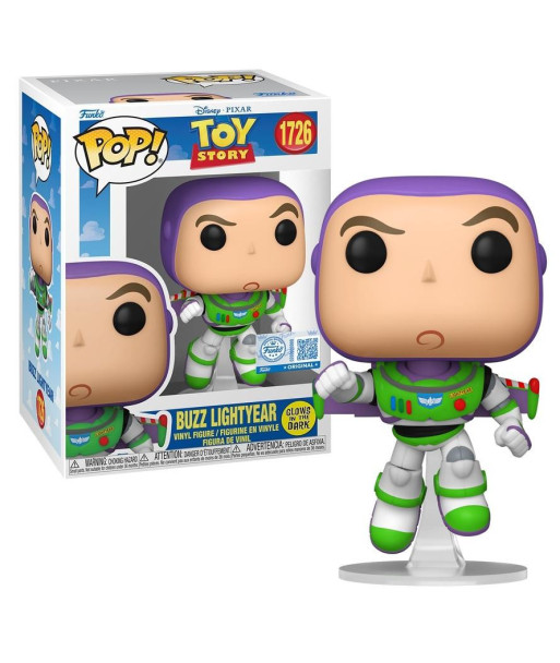 Figura Funko Pop Buzz Lightyear 1726 - Toy Story - El Guardián Espacial en Vuelo que Brilla en la Oscuridad