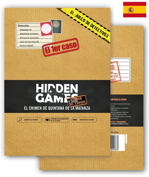 JUEGO DE DETECTIVES HIDDEN GAMES - CASO 1 - EL CRIMEN DE QUINTANA DE LA MATANZA