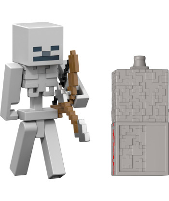 Figura Articulada Skeleton con Arco y Flecha - Minecraft 8cm