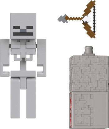 Figura Articulada Skeleton con Arco y Flecha - Minecraft 8cm