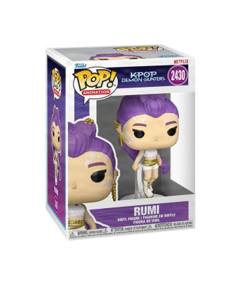 Figura Funko Pop Rumi 2430 - K-Pop Demon Hunters - La Estrella de Pelo Morado