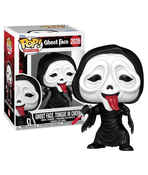 Figura Funko Pop Ghost Face con Lengua 2035 - Ghost Face - El Terror Más Siniestro y Burlón