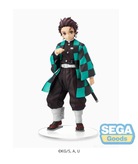 Figura SEGA Goods Tanjiro Kamado - Demon Slayer - El Espadachín de la Voluntad Inquebrantable 20cm