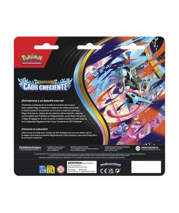 Pokemon TCG: Caos Creciente – 3 Booster Pack (Español)