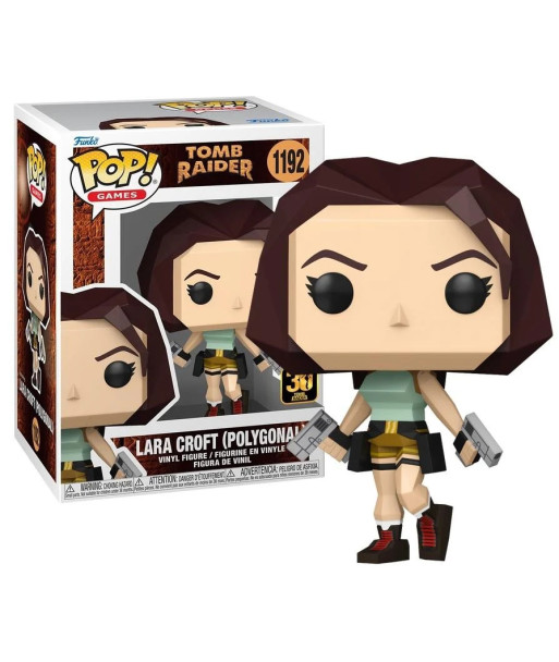 Figura Funko Pop Lara Croft Polygonal 1192 - Tomb Raider - Homenaje Retro a la Leyenda