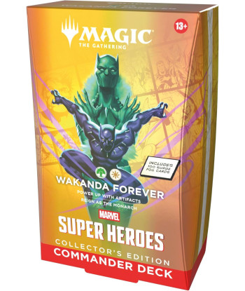Mazo de Commander Marvel Super Heroes: Wakanda Forever Collector's Edition - Magic The Gathering (Inglés)