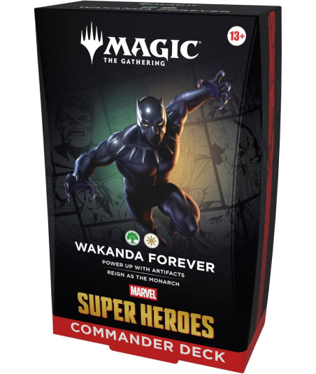 Mazo de Commander Marvel Super Heroes: Wakanda Forever - Magic The Gathering (Inglés)