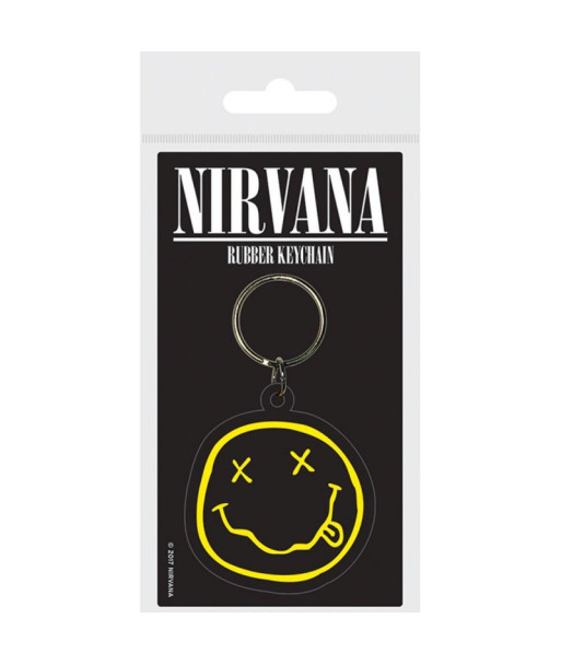 Llavero oficial Nirvana Smiley de goma