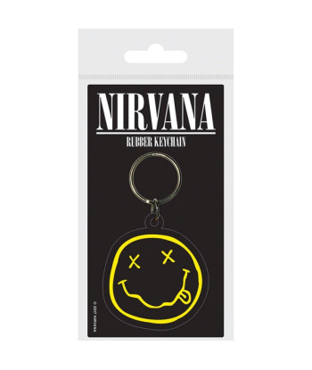 Llavero oficial Nirvana Smiley de goma