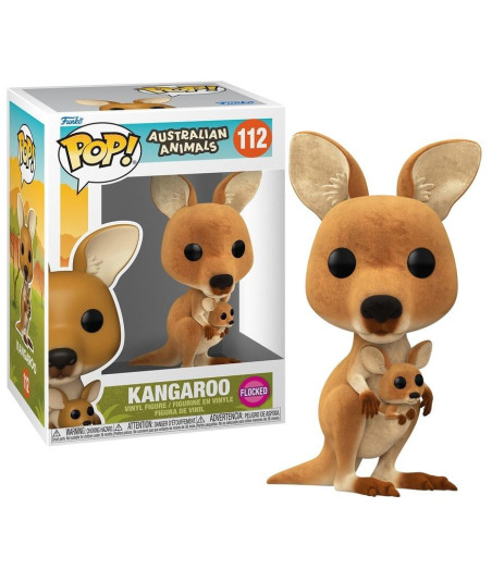 Figura Funko Pop Canguro (Flocked) 112 - Australian Animals - El Encanto de la Naturaleza Salvaje