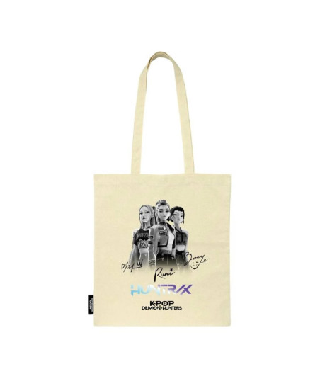 BOLSA DE TELA Tote Bag K-Pop Demon Hunters color Blanco
