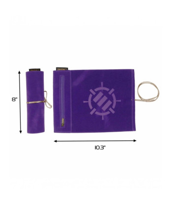 Tapete “Roll on a Scroll” con 7 Dados Acrílicos (Morado) - Enhance Gaming