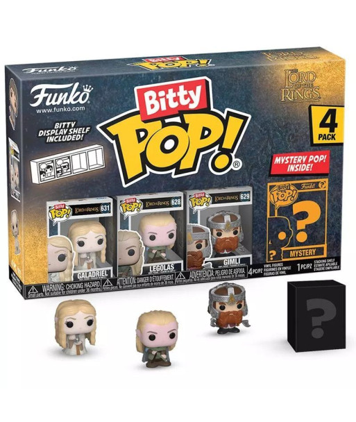 BITTY POP! GALADRIEL, LEGOLAS, GIMLI & MISTERY - EL SEÑOR DE LOS ANILLOS