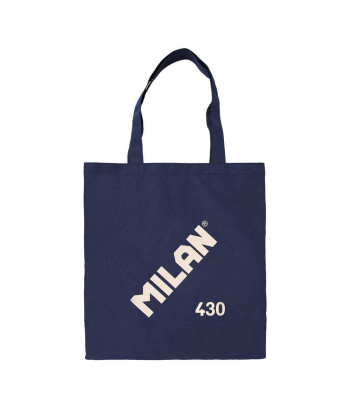 Bolsa de tela tote bag color azul marino serie 1918