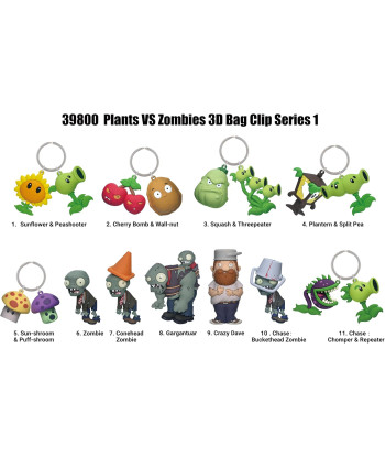LLAVERO SORPRESA - PLANTAS VS ZOMBIES (1 Unidad)