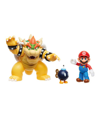 Set Figuras Mario vs Bowser - Bowser's Lava Battle Jakks Pacific 15cm