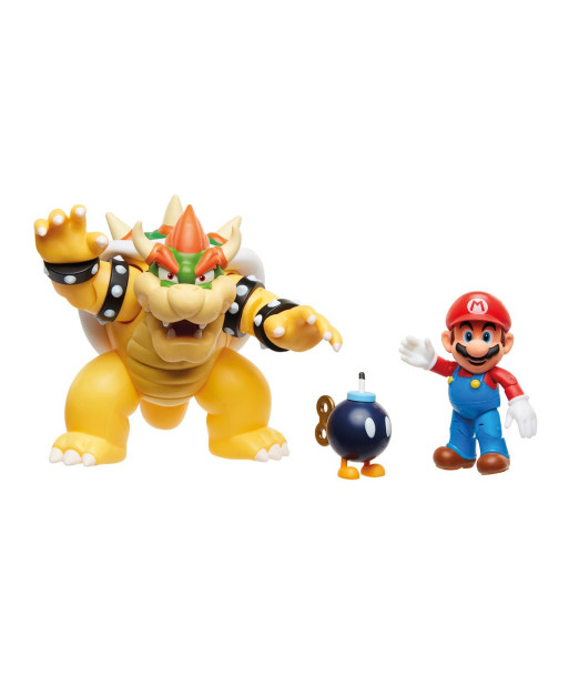 Set Figuras Mario vs Bowser - Bowser's Lava Battle Jakks Pacific 15cm