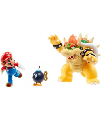 Set Figuras Mario vs Bowser - Bowser's Lava Battle Jakks Pacific 15cm