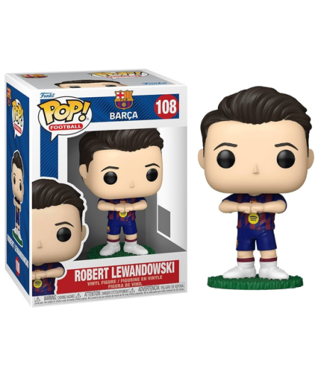 Figura Funko Pop Robert Lewandowski 108 - FC Barcelona - El Goleador Blaugrana