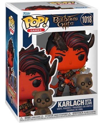 Figura Funko Pop Karlach con Clive 1018 - Baldur's Gate 3 - La Bárbara Infernal