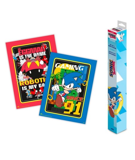 Set de 2 pósters de Sonic 38x52 cm