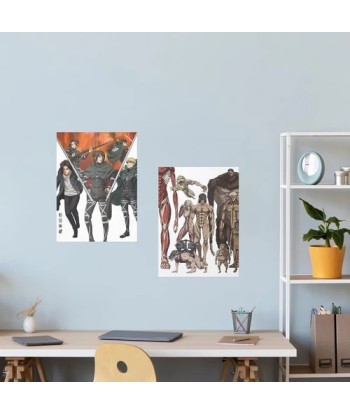 Set de 2 pósteres Attack on Titan 38x52 cm