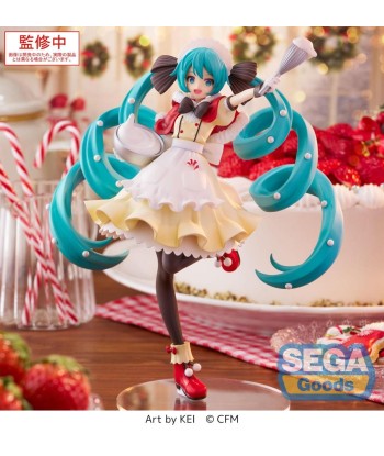 Figura SEGA Hatsune Miku Christmas 2025 Luminasta - Hatsune Miku - Pastelera Festiva Navideña 20cm