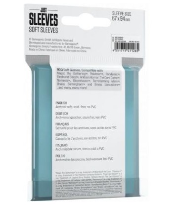 Fundas Just Sleeves Soft Sleeves (66x93mm) (100) - Gamegenic