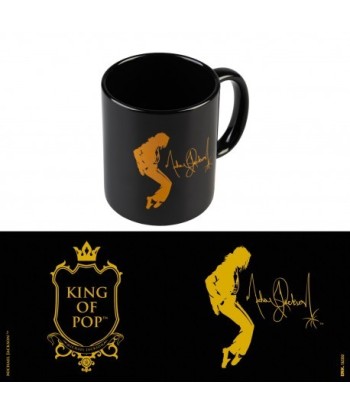 Taza Michael Jackson King of Pop Negra de Cerámica 350ml