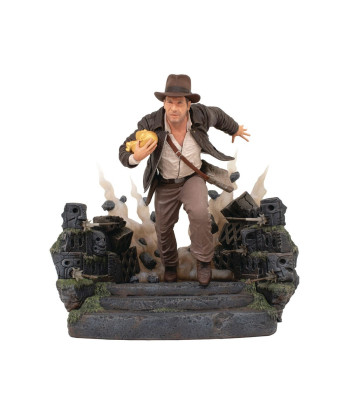 Figura Indiana Jones escapando con el ídolo En busca del arca perdida 25,5 CM