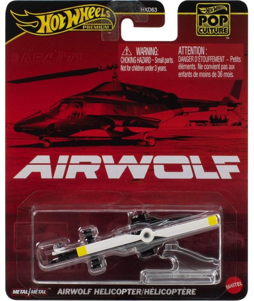 Vehículo Hot Wheels Premium Airwolf Helicopter - Pop Culture 1:64