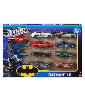Pack 10 Vehículos Hot Wheels Batman Silver Series - DC Comics 1:64
