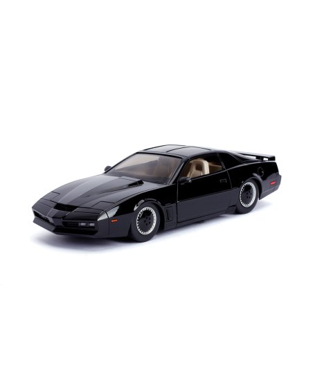 Réplica Jada KITT con Luces Hollywood Rides - El Coche Fantástico - El Coche Inteligente que Ilumina tu Colección Metal 1:24