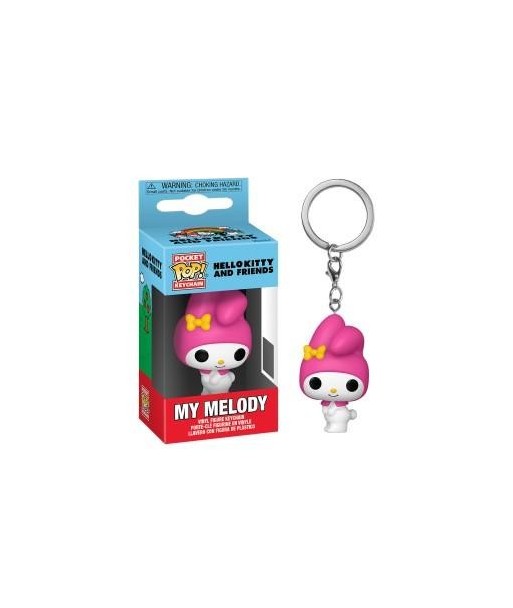 Llavero Funko Pocket POP! My Melody - Hello Kitty and Friends - Conejita con Capucha Rosa y Lazo Amarillo