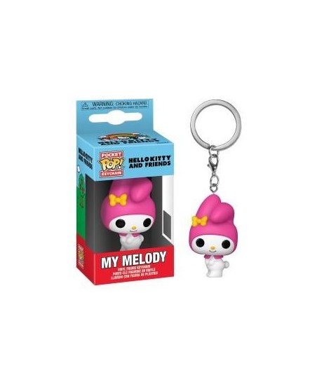 Llavero Funko Pocket POP! My Melody - Hello Kitty and Friends - Conejita con Capucha Rosa y Lazo Amarillo