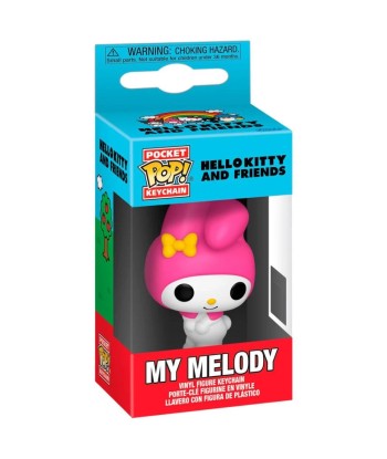Llavero Funko Pocket POP! My Melody - Hello Kitty and Friends - Conejita con Capucha Rosa y Lazo Amarillo