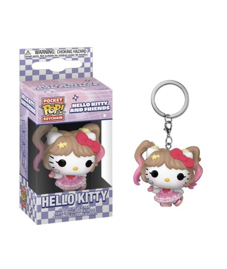 Llavero Funko Pocket POP! Hello Kitty Idol - Hello Kitty and Friends - Hello Kitty con Coletas y Micrófono