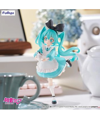 Figura FuRyu Hatsune Miku Wonderland Desktop Fairy - Hatsune Miku - La Hora del Té más Mágica del País de las Maravillas 16cm