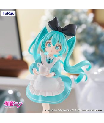 Figura FuRyu Hatsune Miku Wonderland Desktop Fairy - Hatsune Miku - La Hora del Té más Mágica del País de las Maravillas 16cm