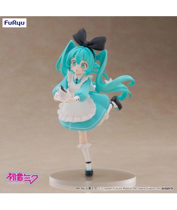 Figura FuRyu Hatsune Miku Wonderland Desktop Fairy - Hatsune Miku - La Hora del Té más Mágica del País de las Maravillas 16cm