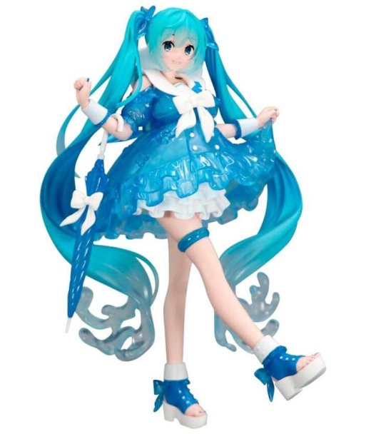 Figura FuRyu Hatsune Miku Rainy Dance Trio-Try-iT - Hatsune Miku - Bailando Bajo la Lluvia con Estilo 19cm