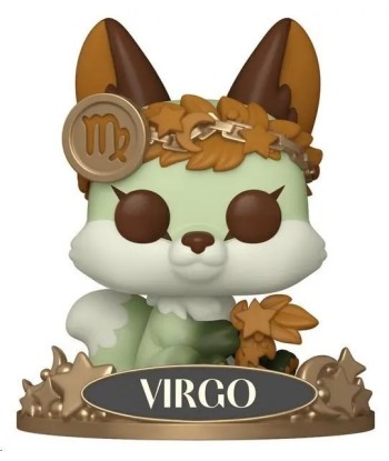 Figura Funko Pop Virgo 22 - Zodiac Horóscopo - Zorrito Verde con Corona de Hojas y Medallón Virgo
