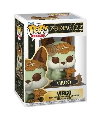 Figura Funko Pop Virgo 22 - Zodiac Horóscopo - Zorrito Verde con Corona de Hojas y Medallón Virgo