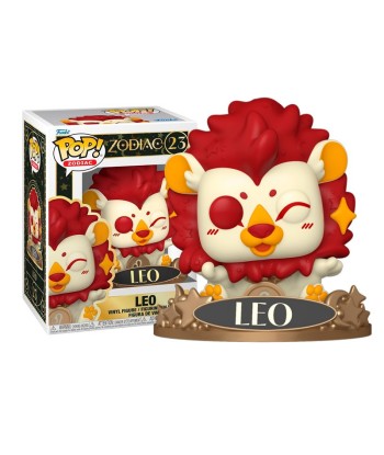 Figura Funko Pop Leo 23 - Zodiac Horóscopo - Leoncito Guiñando el Ojo con Melena Roja y Medallón Leo