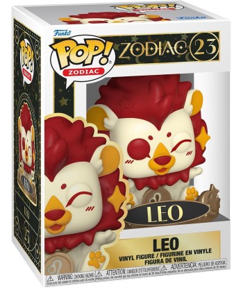 Figura Funko Pop Leo 23 - Zodiac Horóscopo - Leoncito Guiñando el Ojo con Melena Roja y Medallón Leo