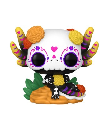 Figura Funko Pop Ajolote 104 - Día de los Muertos - Ajolote Calavera con Flores de Cempasúchil