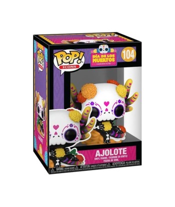 Figura Funko Pop Ajolote 104 - Día de los Muertos - Ajolote Calavera con Flores de Cempasúchil