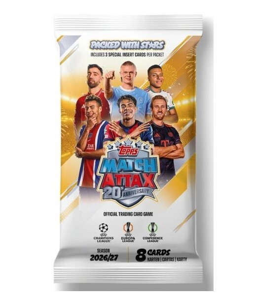 Sobre de cartas UCC Match Attax 2026-2027 Card Packets