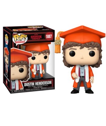 Figura Funko Pop Dustin Henderson 1887 - Stranger Things - Dustin Graduado con Birrete y Estola Valedictorian